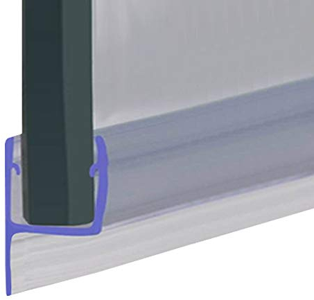 Shower Seal for Screens, Doors or Panels | Fits 8mm Glass | Straight Soft h Fin Shape | Seals Gaps of Up to 25mm | 90cm, 140cm or 2m Long | FIN008-25 (90cm)