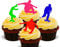 Made4You Skateboard - Edible Cupcake Toppers - Stand-up Wafer Cake Decorations (12)
