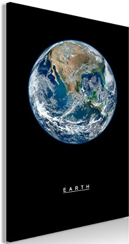 decomonkey Bilder Planeten 40x60 cm 1 Teilig Leinwandbilder Bild auf Leinwand Vlies Wandbild Kunstdruck Wanddeko Wand Wohnzimmer Wanddekoration Deko Earth Erde