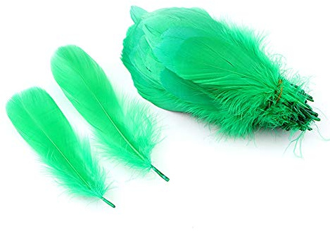 Sowder Natural Goose Feathers Clothing Accessories Pack of 100(Dark Green)