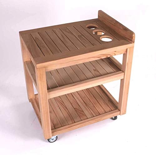 Teako Design Servierwagen Teramo mit 3 Ablagen