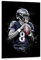 haocaitou Lamar Jackson Rugby Leinwand-Kunst-Poster und Wandkunstdruck, modernes Familienschlafzimmerdekor, 30 x 45 cm