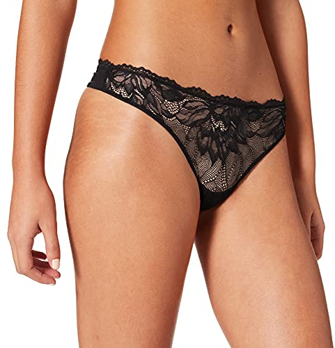 Calvin Klein Women Thong Tanga, Black (Black), M
