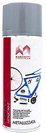 Marchetti Tech - Vernice Spray - Smalto Acrilico Professionale - A Rapida Essicazione e Facile Applicazione - Adatta a Qualsiasi Superficie - Colore: Argento Metalizzato - Made in Italy