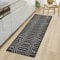 Cekene Moderna Alfombra Pasillo Larga Antideslizante 50x150 Alfombra Cocina Lavable Negro Barata Alfombra de Corredor Geométrica para Pasillo Cocina Salon Entrada Balcón
