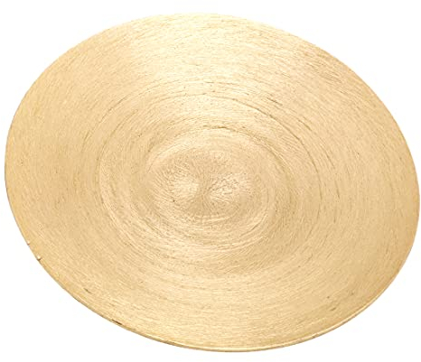 NKlaus Aluminium Assiette à Bougie Ronde Ø12,5cm Porte-Bougie doré Aspect Ardoise Porte-Bougie bombé 10345