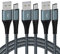 USB C Charger Cable 3 Pack 1.8m USB A to USB C,Nylon Braided,Type C Fast Charging for iPhone 15,Samsung S22/S21,Huawei,Pixel,iPad,Switch etc