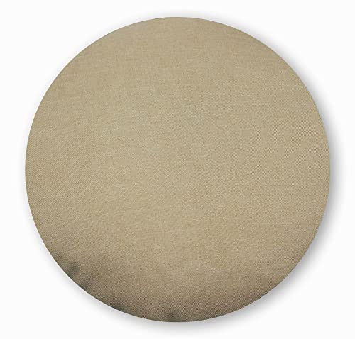 Kissenbezug Leinen Optik Beige Natur 50 cm Rund Weich Dekorativ fein strukturiert Kissenbezüge für Sofa Wohnzimmer Schlafzimmer Dekokissen mit verstecktem Reißverschluss Couchkissen