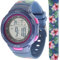 Kiddus Digitaluhr für Mädchen und Jungen von 5 bis 12 Jahren. Mit Stoppuhr, Kalender, Wecker und Licht. Wasserdicht. Beleuchtete LED Sportarmbanduhr für Kinder. Tropische Blumen