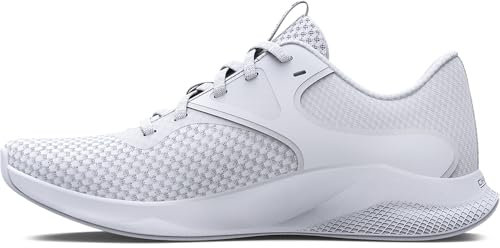 Under Armour Damen UA W Charged Aurora 2 Trainingschuhe, White/White/Metallic Warm Silver, 36.5 EU