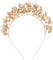 SOLUSTRE Bridal Headband Gold Leaf Princess Tiara Wedding Headpiece Prom Festival Hair Accessories for Women Girls