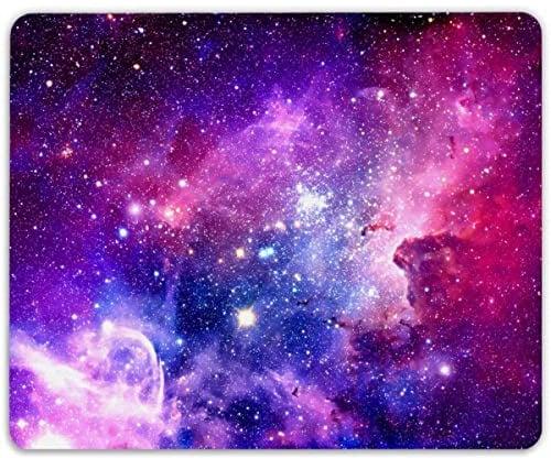 GRAVURZEILE Bedrucktes Mauspad - im Galaxy Design - Mousepad für Büro & Gaming - rutschfeste Gummi-Unterseite - 23 x 19 cm - strapazierfähig - Geschenk für Kinder & Gamer