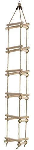 GK Outdoor Strickleiter für Kinder (220 cm lang, 3-seitig mit 6 Reihen Sprossen)