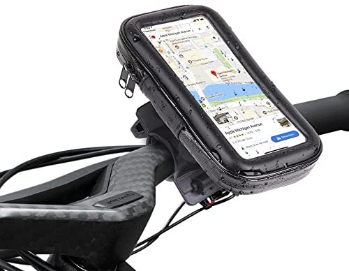 Oli Handyhalter Fahrradhalterung Wasserdicht Handyhalterung Motorrad Bike Lenkertasche Halterung Fahrradtasche 360°Drehbarem Für 6.7 Zoll Größe XL Handys GPS Navi Andere Geräte