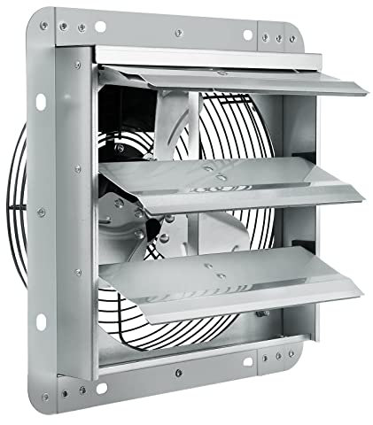 VEVOR Extractor de Persiana de 26,2 x 26,2 cm, Alta Velocidad 820 CFM, Ventilador de Aluminio para Montaje en Pared con Motor de CA, Ventilación y Refrigeración para Invernaderos, Garajes, Tiendas,