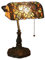 Uziqueif Bankerlampe, Vintage Bankers Lamp, Tiffany Style Tischlampe, Lampenschirm Glas Schreibtischlampe, mit Leuchtmittel