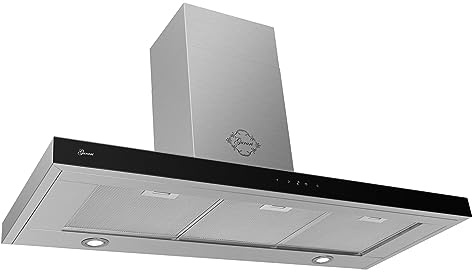 GURARI Dunstabzugshaube 120 cm GCH 972 BL 120 Quatro Wandhaube Abuft/Umluft Kaminhaube | Wandmontage | Abzugshaube 850 m³/h