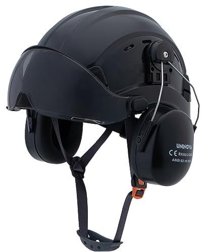 UNINOVA Horticultural Forestry Helmet Protective Helmet with Face Visor and Ear Protectors for Tree Service, Tree Skinitt, Tree Saws, Garden Cutting