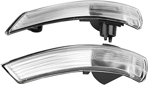 VOBOR Außenspiegel Spiegellichtabdeckung, 1 Paar Auto-ABS-Außenspiegel-Anzeige, Anzeigelampe Objektivabdeckung, Licht Objektiv deckt Kompatibel mit Focus 2008-2018