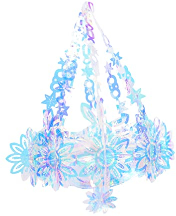 Hemobllo 1 Stück Kronleuchter-Schirm Holografisches Ornament Winter-Hängedekoration Weihnachts-Hausdekoration Für Zuhause Kronleuchter-Dekor Dekorative Gegenstände Neon-Farbfolie