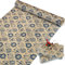 Weihnachtsgeschenkpapierrolle, Vintage Retro Geschenkpapier mit Weihnachtsdeko Kugel-Design für Jungen Mädchen Frauen, Braun Kraft Weihnachten Geschenkpapier für Xmas Neujahr Urlaub Party Decor