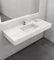 Lavabo Sobre Encimera de Resina Blanco 120x50x12 cm - Encimera para Baño Con Orificio para Grifo - Rectangular Colgante