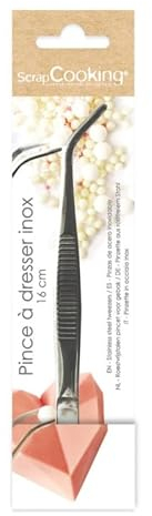 ScrapCooking - Pince à dresser inox 16 cm - Pour Pâtisserie, Cuisine, Cake Design - 5149, Couleur Acier