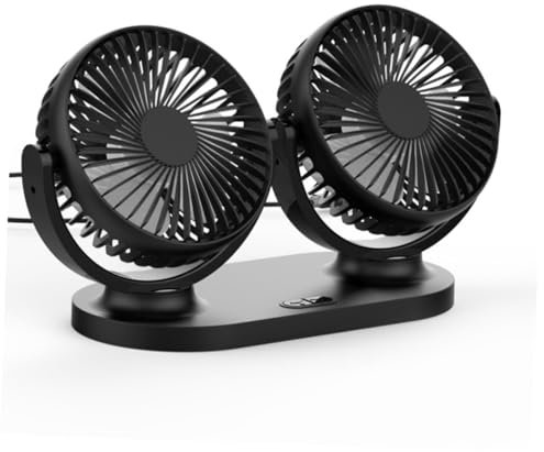 OSALADI Ventiladores USB Ventilador De Coche Fans Para Coche Ventilador Automático Ventilador USB Para Coche Ventilador De Doble Cabeza Para Vehículo Ventilador De Aire Para Camión Sacude