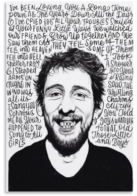 SECOLI Shane MacGowan buntes Kunst-Leinwand-Poster, hochauflösender Druck, für Zuhause, Büro, Wandkunst, 20 x 30 cm, ungerahmter Stil