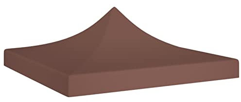 Gecheer Brown 600D Oxford Party Tent Roof Replacement with PVC Coating - 2.9m x 2.9m UV & Water Resistant Model315323