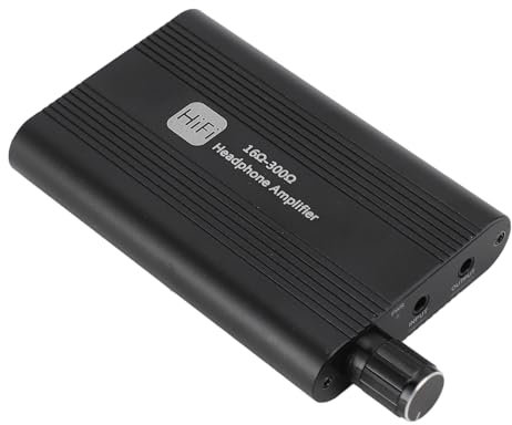 Amplificateur de Casque, Amplificateur de Casque Portable, Ampli D'écouteur HiFi 16 à 300 Ohm avec Prise Jack 3,5 Mm, Commutateur de Gain à Deux étages pour Audio Numériques