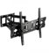 Visiodirect® Support Mural Fixation TV à Double Bras inclinable et orientable pour téléviseurs Samsung, Sony, LG, TCL, Hisense de 32 à 80 Noir