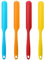FKWKUW Lot De 4 Spatules en Silicone Anti-Adhésives - Spatules en Silicone - Réutilisables - Applicateur De Cire - Applicateur De Cire - pour La Maison - Corps De Salon (Orange/Bleu/Rouge/Jaune)