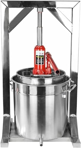 FKINGLRK Pressa per Frutta Pressa per Vino in Acciaio Inox 12 L – Pressa per Frutta Pressa per Frutti di Bosco Pressa per Verdure Pressa per Alimenti