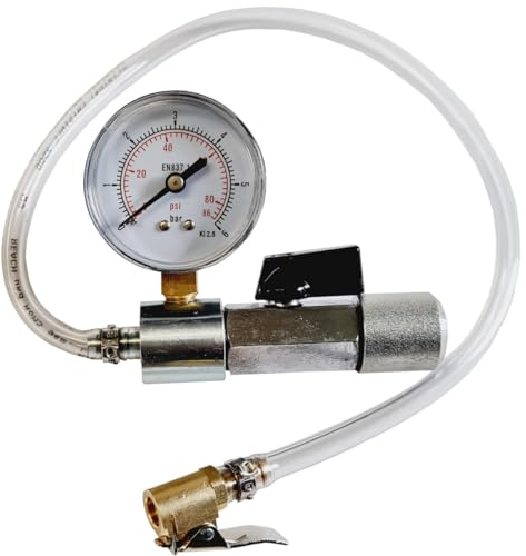 Adapter für Gefäßfüller mit Absperrventil u. Manometer 0-6 bar für Ausdehnungsgefäße