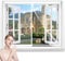 Magnet Fliegengitter Fenster 65x130cm Netz Magnetischer Fliegenvorhang Moskitonetz,Automatisches Schließen,für Küche/Wohnzimmer/Schlafzimmer Weiß
