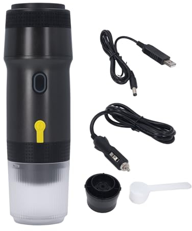 Oreilet Macchina per caffè Espresso Portatile, Macchina per caffè Elettrica per Auto USB da 20 Bar, Mini Macchina per caffè Espresso con Riscaldamento Senza Fili Compatibile con Capsule