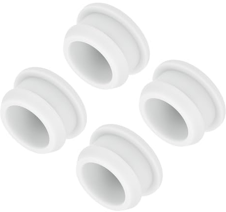 sourcing map Silicone Snap in Locking Hole Plugs,Rubber Panel Seal Cover Flush Type Panel Round for Kitchen Rubber Bulkheads Waterproof Sealing Plugs 22mm/0.87 Inch Diameter White,Pack of 4
