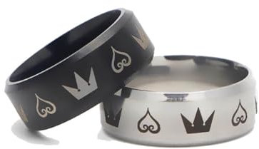 JUSONGKWCP 2 Kingdoms Hearts Anime Ringe - Gold, Einstellbar, Niedlich - Unisex - Ring