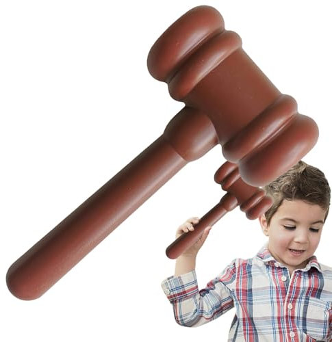 Toy Judge Gavel | Judge Prop Accessories | Judge Gavel Costume Accessory, Justice Hammer Props, Courtroom Gavel for Halloween Cosplay Party