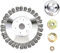 Grass Trimmer Cutter Head for Garden Lawn Mower, Strimmer Wire Brush Head with Knotted Wire, Universal Solid Steel Wire Wheel for Brush Cutter Attachment Replacement (6 inch (150mm))