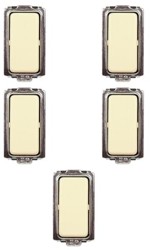 5 MODULI INTERRUTTORE UNIPOLARE, BIANCO, COMPATIBILE CON BTICINO MAGIC, MODULI E FRUTTI 100% COMPATIBILI, MATERIALI DI ALTA QUALITA'