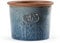 Pflanzgefäß Blumentopf Übertopf Krone Steinzeug glasiert Weiß Grau Türkis 34cm 45cm absolut Frostfest und witterungsbeständig (Rusty Blue, 45cm x 34cm)
