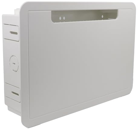 Povxlum 9 Inch in-Wall TV Media Box-Recessed TV Outlet&Network Enclosure for //Fire/One Connect