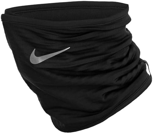 Nike Unisex Therma-Fit Spher Scarf, Black/Silver, One Size