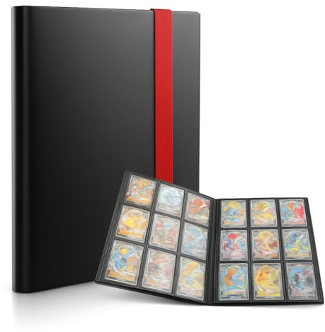 Raccoglitore Carte Collezionabili Album Porta Carte, Raccoglitore Carte 9 tasche 360 carte, box Album compatibile con carte Pokemon, YuGiOh,Magic