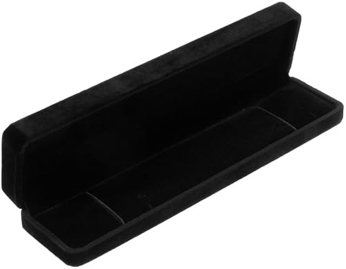 UTHCLO Schmuckschachtel Kette 2 Stück mit Schwarzem Lint Einfacher Schmuckorganizer zur Aufbewahrung Langer Ketten und Armbänder als Geschenkbox für Schmuck