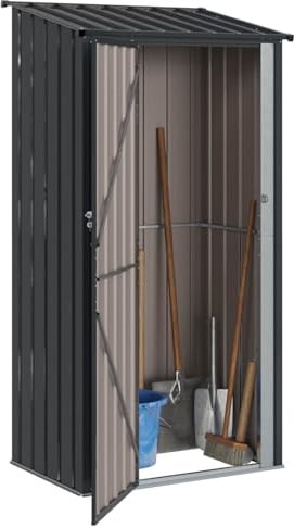 vidaXL Gartenhütten Anthrazit 103 x 74 x 200 cm Metall
