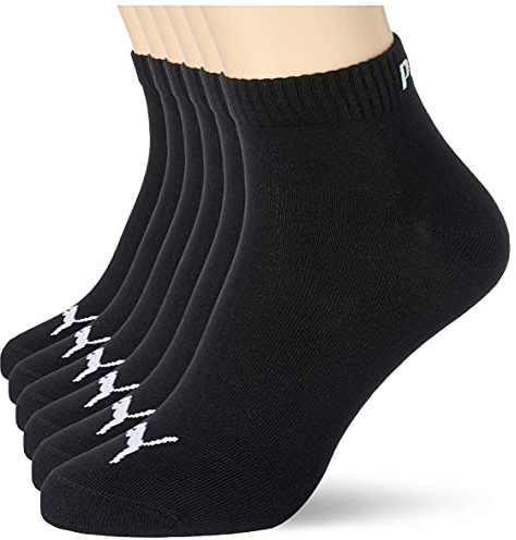 Puma Herren Quarters 6er Pack Sportsocken, Schwarz, 47-49