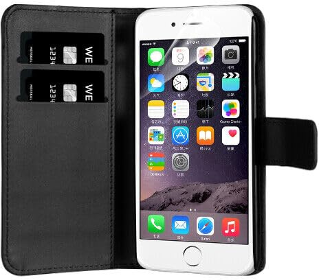 betterfon Handyhülle Kompatibel mit Apple iPhone 6 / 6s | Premium Qualität TPU Klapphülle für iPhone 6 / 6s mit Kartenfächern | Magnetverschluss Handyhülle | Schwarz